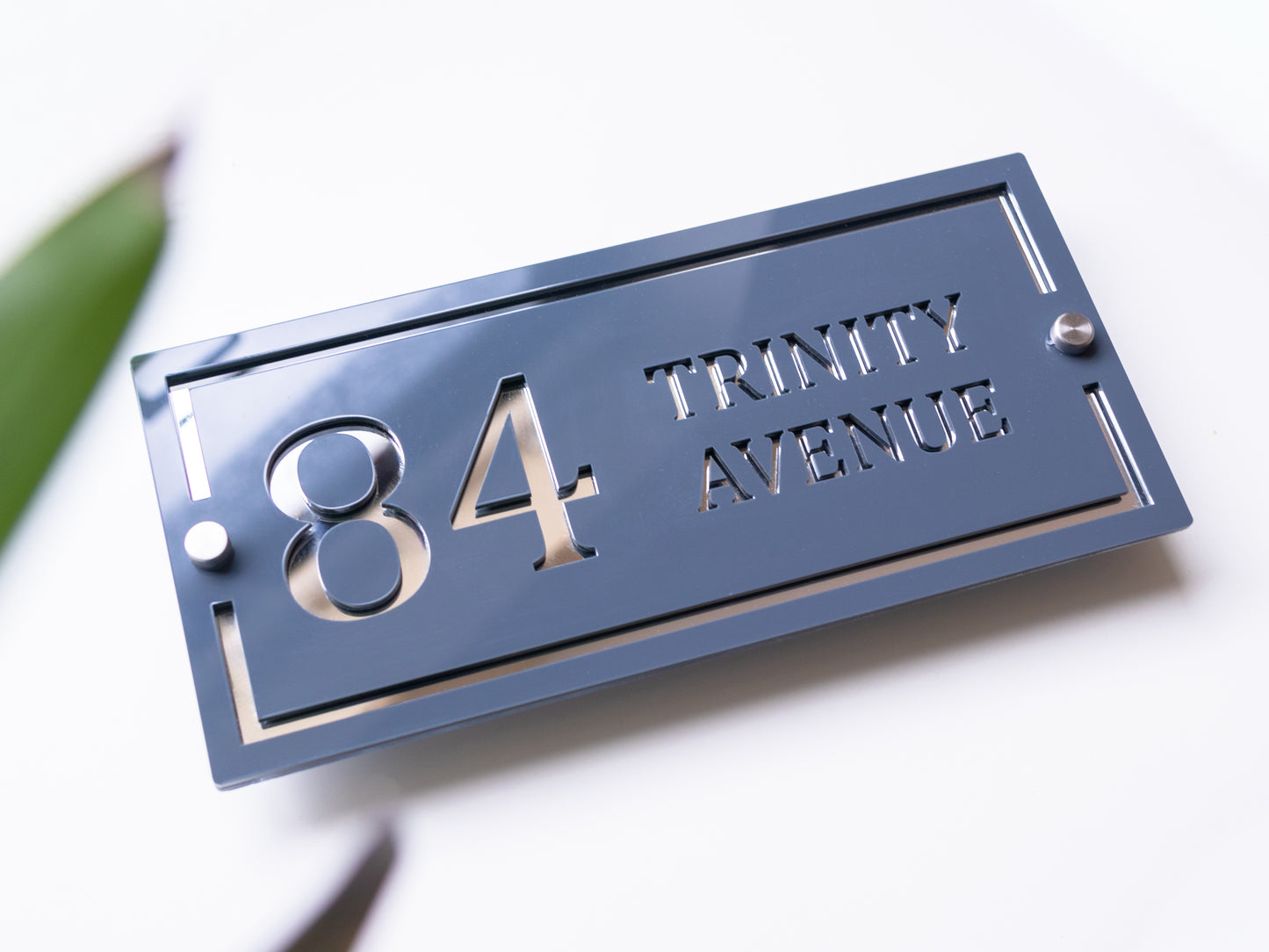 Cottage House Sign - Large - 28cm x 13cm - House Number - Luxury Door Plaque
