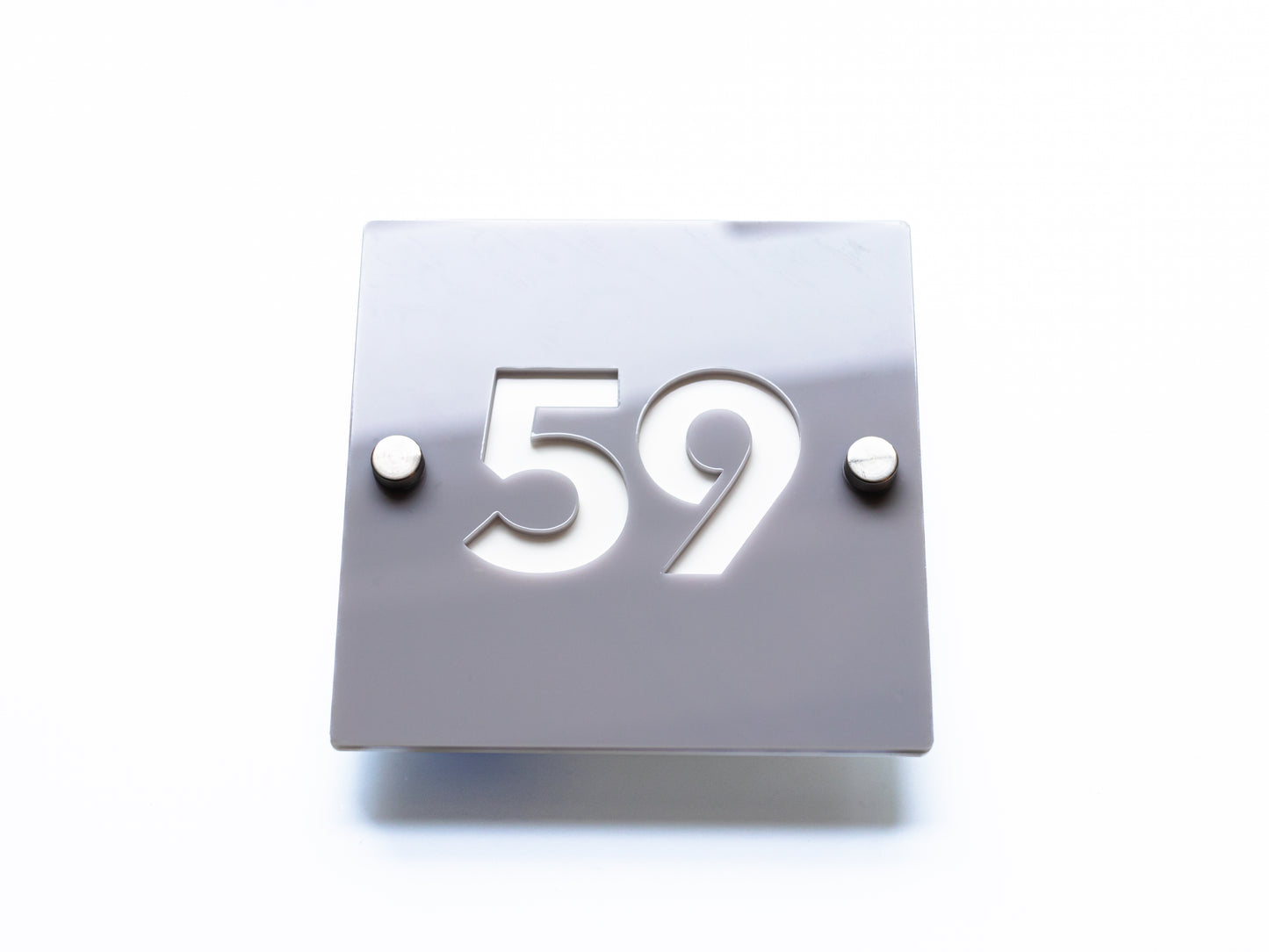 Modern Square House Sign - Small - 13cm x 13cm - House Number - Luxury Door Plaque