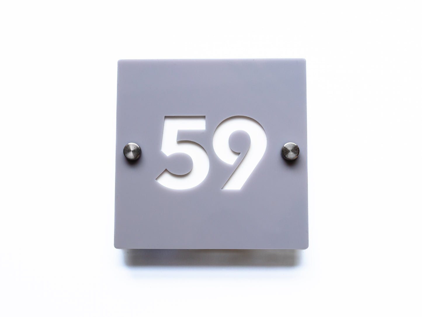 Modern Square House Sign - Small - 13cm x 13cm - House Number - Luxury Door Plaque