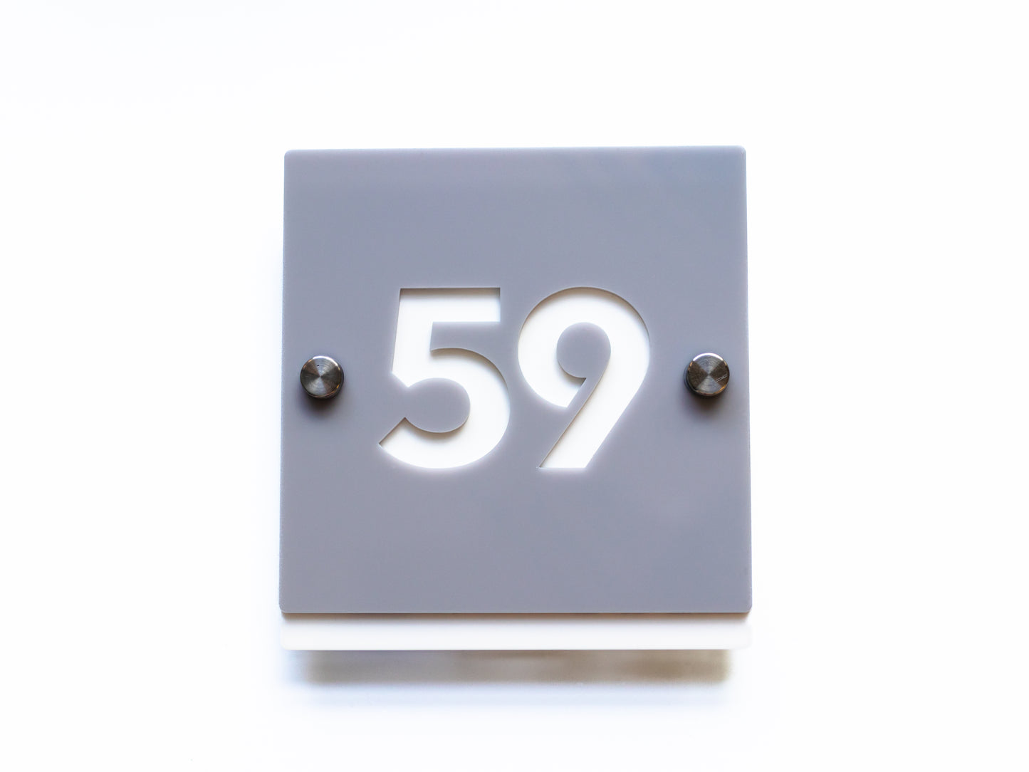 Modern Square House Sign - Small - 13cm x 13cm - House Number - Luxury Door Plaque
