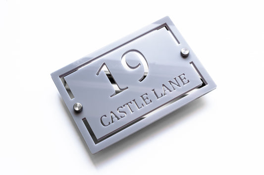 Cottage House Sign - Medium Landscape - 19cm x 13cm - House Number - Luxury Door Plaque