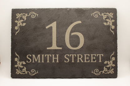 Large Luxury Engraved Slate House Sign