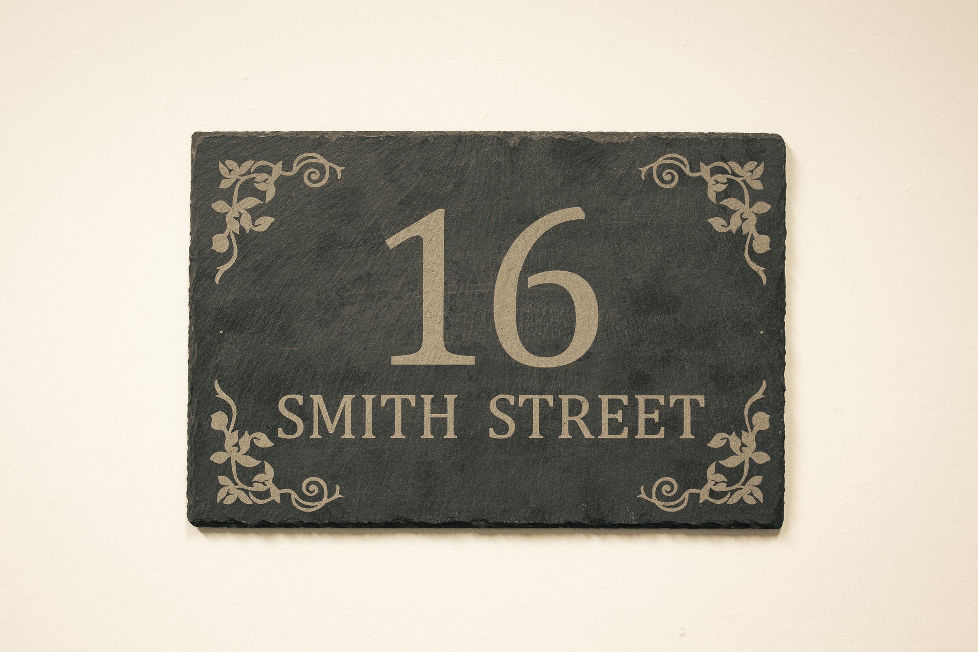 Large Luxury Engraved Slate House Sign