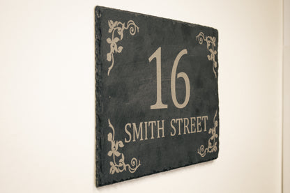 Large Luxury Engraved Slate House Sign