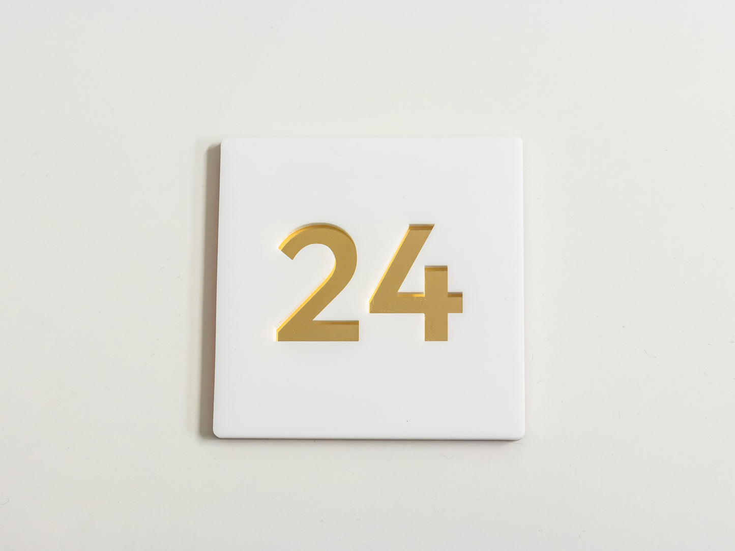 Luxury Mini Modern House Sign White and Gold