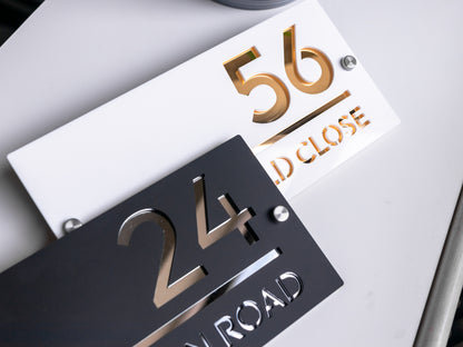 Luxury Large Modern House Sign Variations