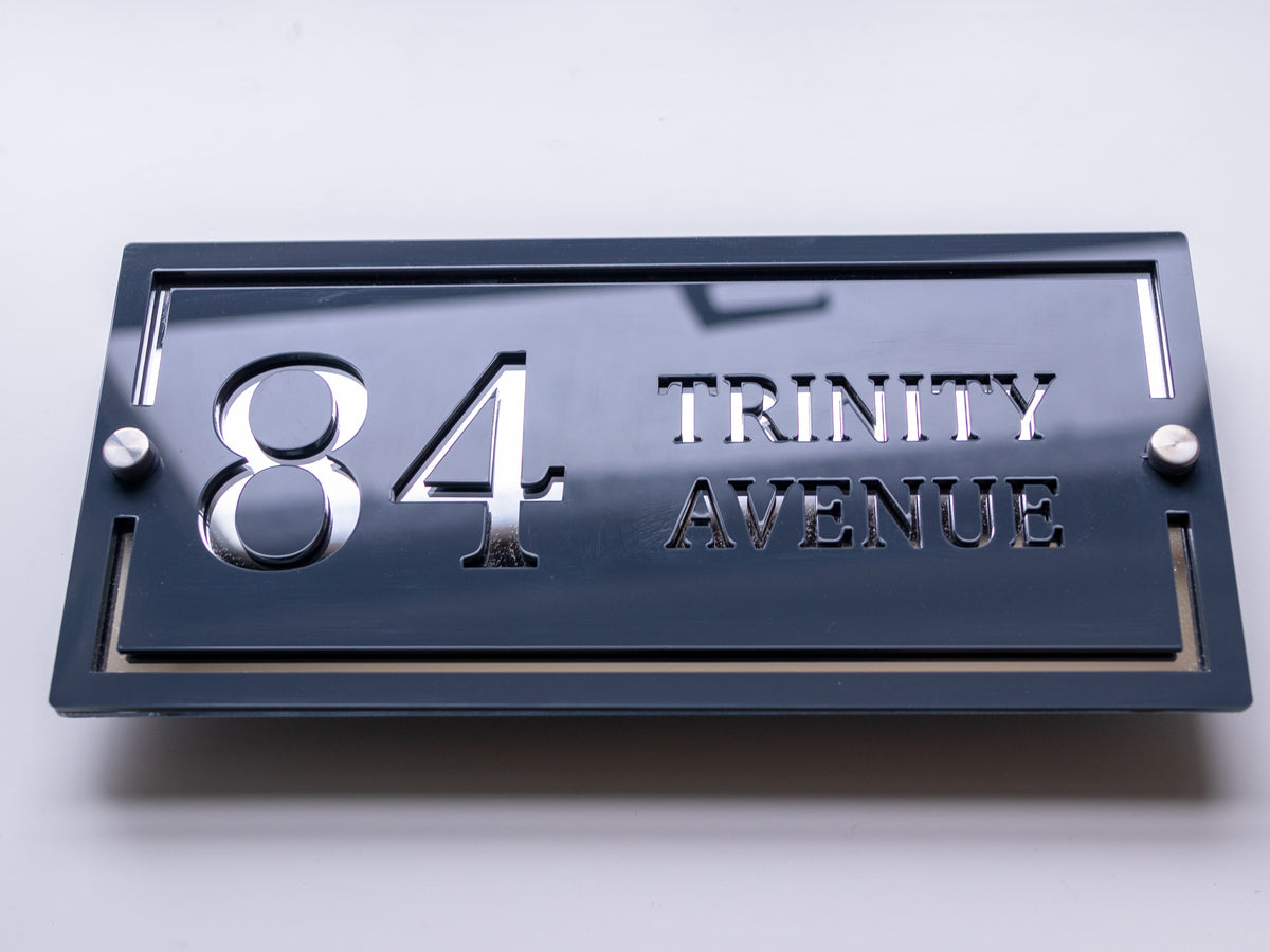 Villa Number Sign Cottage Style House Numbers Modern House Numbers | Custom Exterior